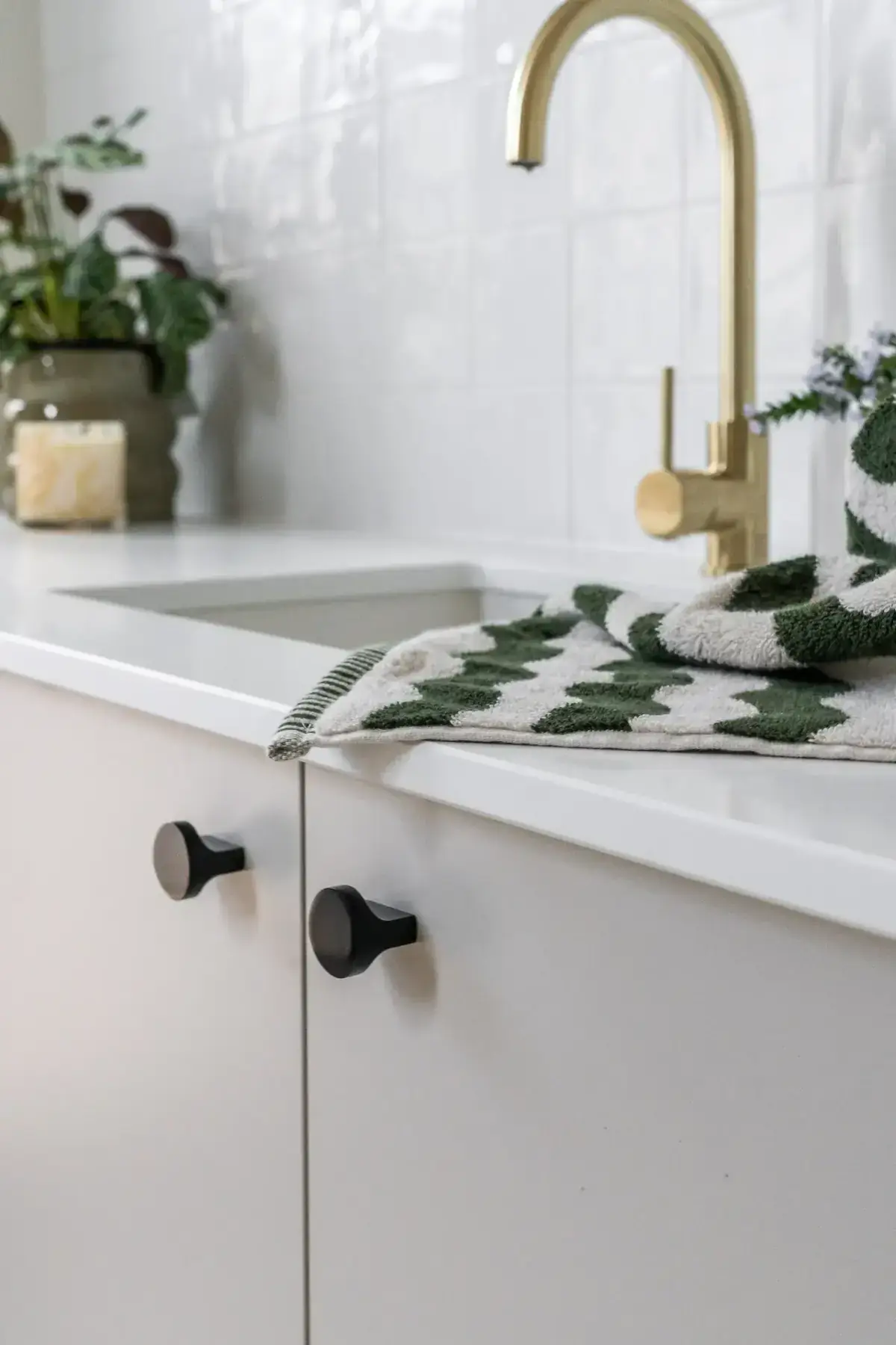 Spotswood laundry with brass tapware detailing