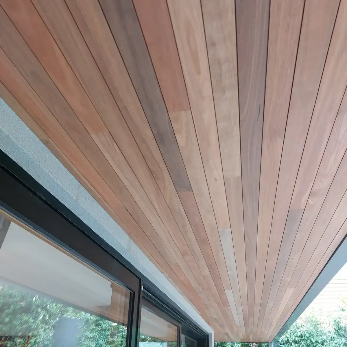 Spotswood extension with timber soffit and steel structure