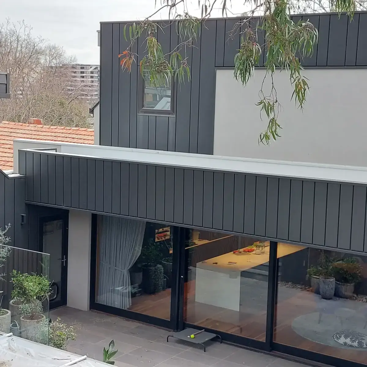 Yarraville double-storey addition in zinc cladding