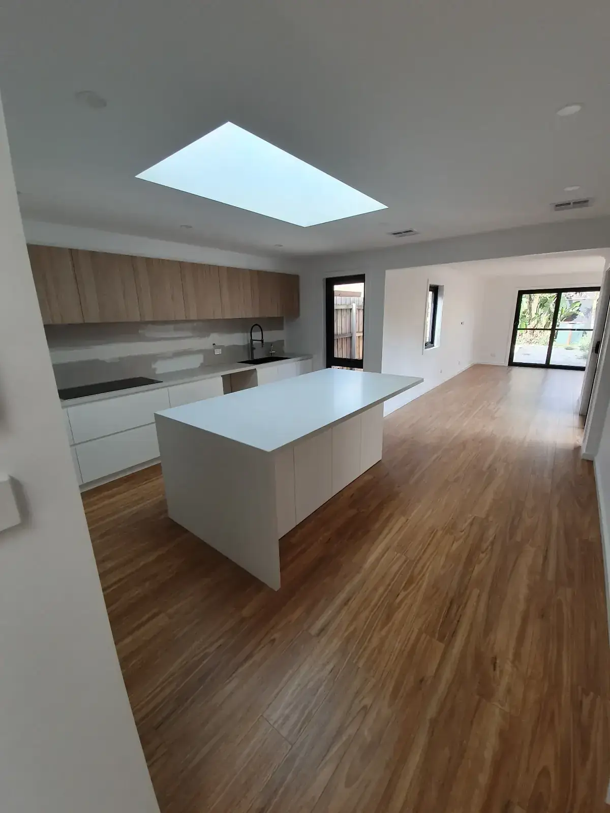 Newport rear reconfigure opened to skylight kitchen